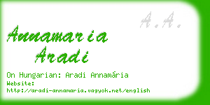 annamaria aradi business card
